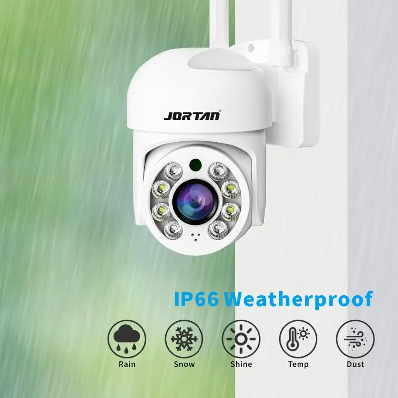 Jortan 1080P PTZ Home Security WiFi Camera with IP66 Weatherproof