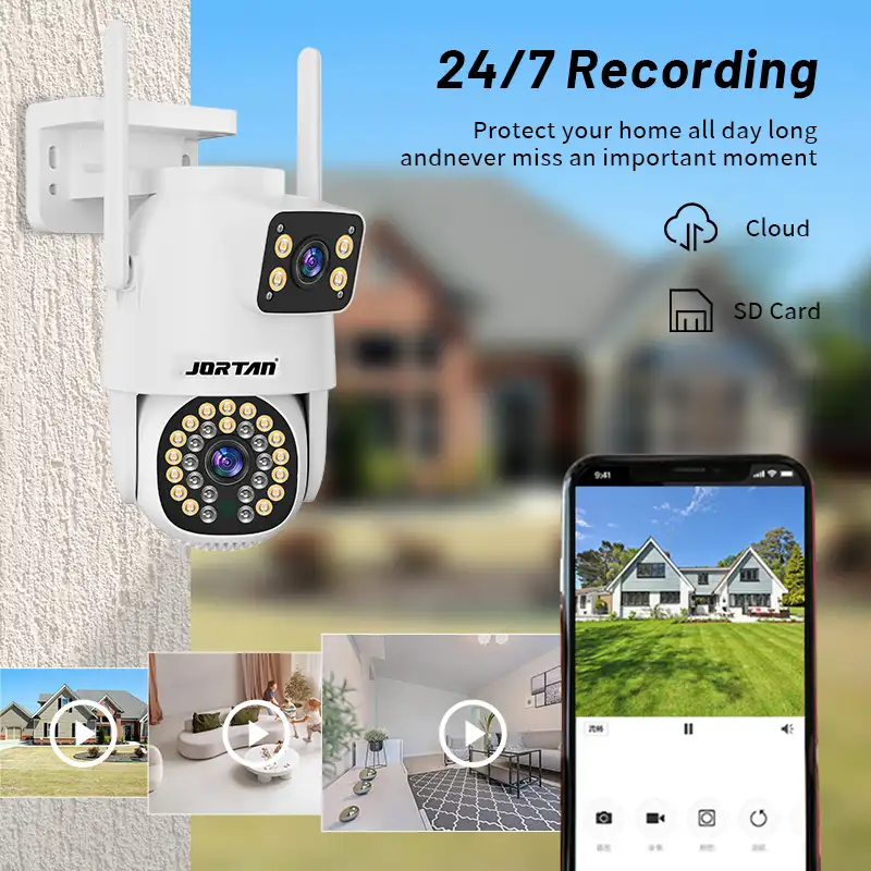 Jortan 6MP Dual Lens PTZ Outdoor Security Camera