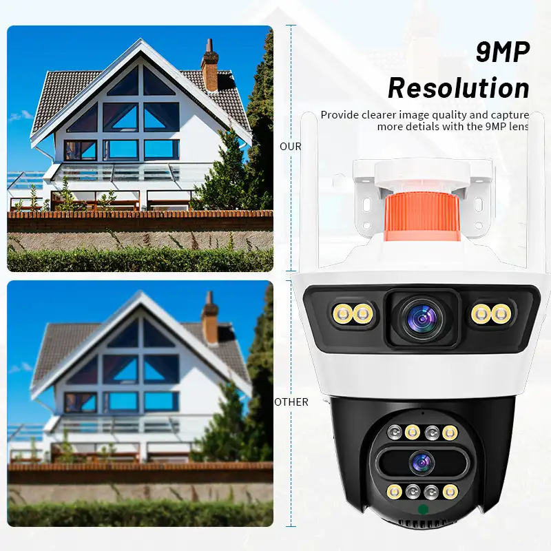 Jortan 9MP Dual - Lens Outdoor PTZ Security Camera for Home Surveillance