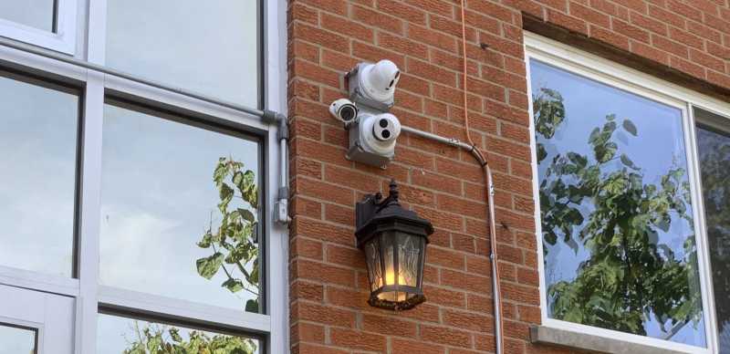wall-mounted security cameras