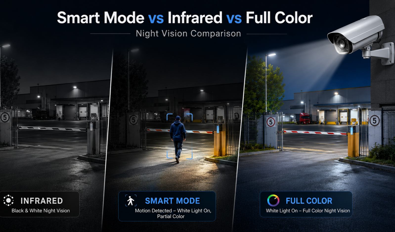 Smart Mode vs. Infrared vs. Full Color: What’s the Ideal Night Vision