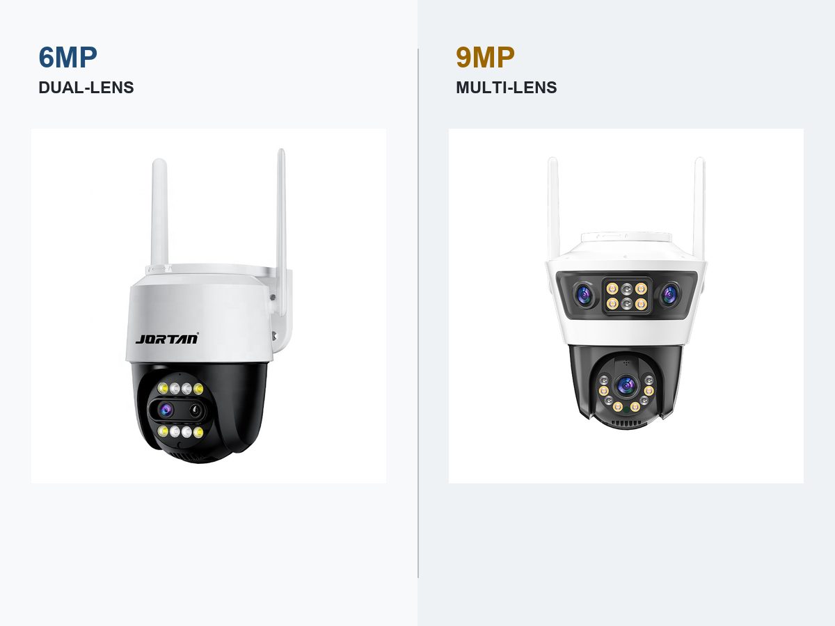 Multi-Lens AI PTZ Cameras 6MP vs 9MP for Outdoor Projects