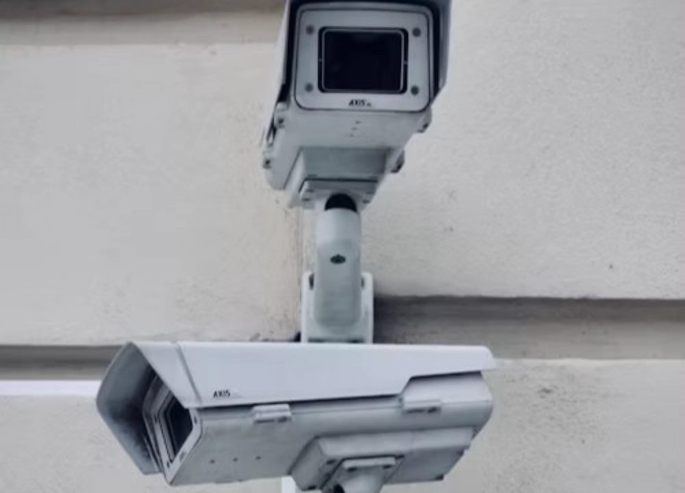 two security cameras