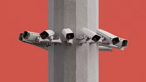 surveillance cameras were installed around the pillars