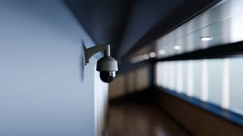 wall-mounted camera